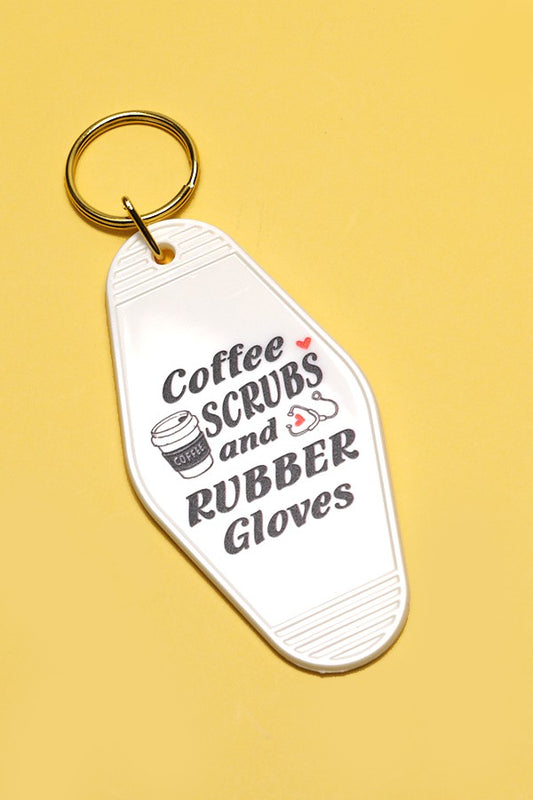 Coffee & Scrubs Motel Keychain