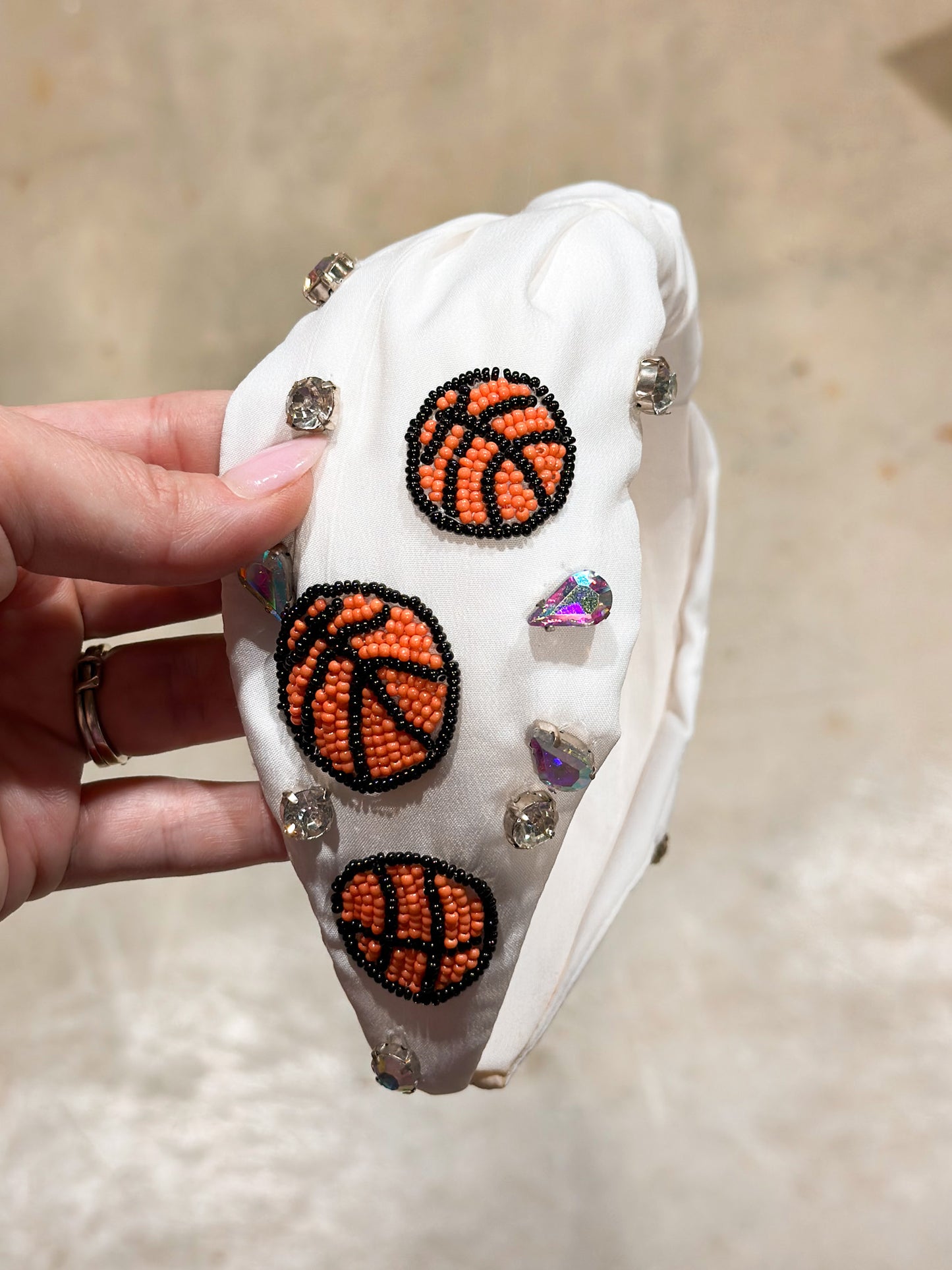 Basketball Beaded Headband