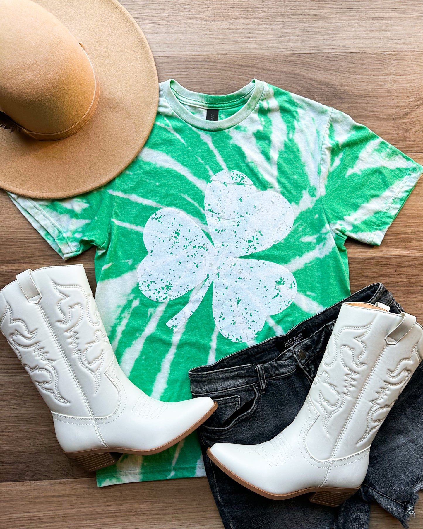 Bleached Clover Graphic Tee