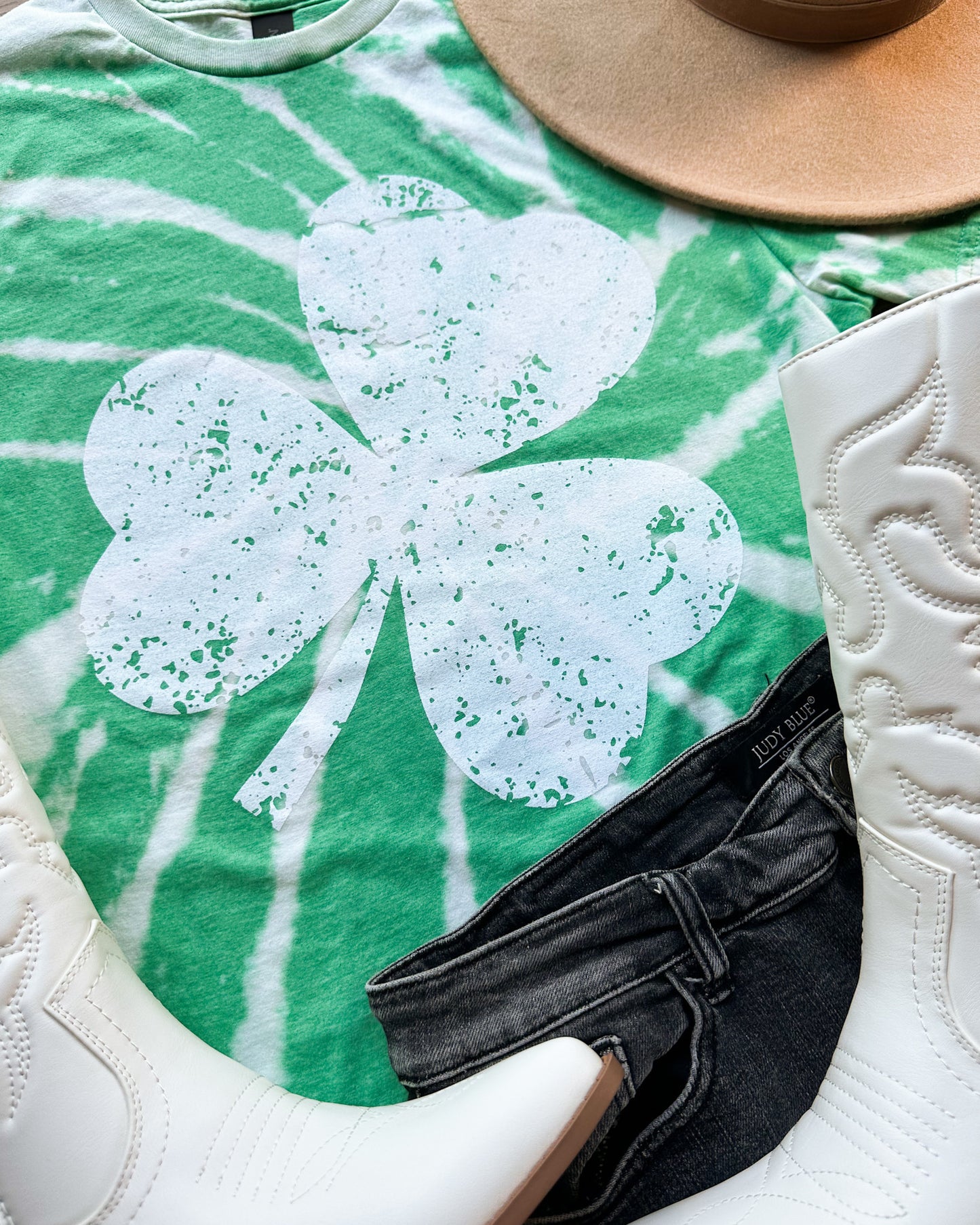 Bleached Clover Graphic Tee