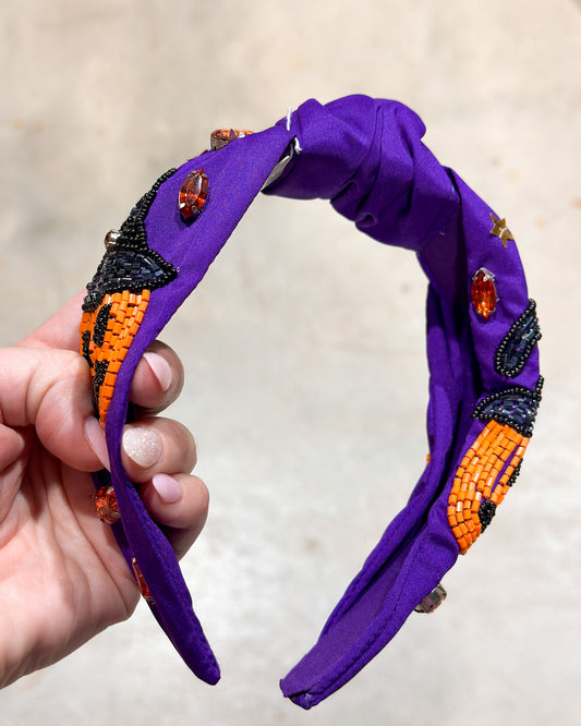 Purple Pumpkin Headband