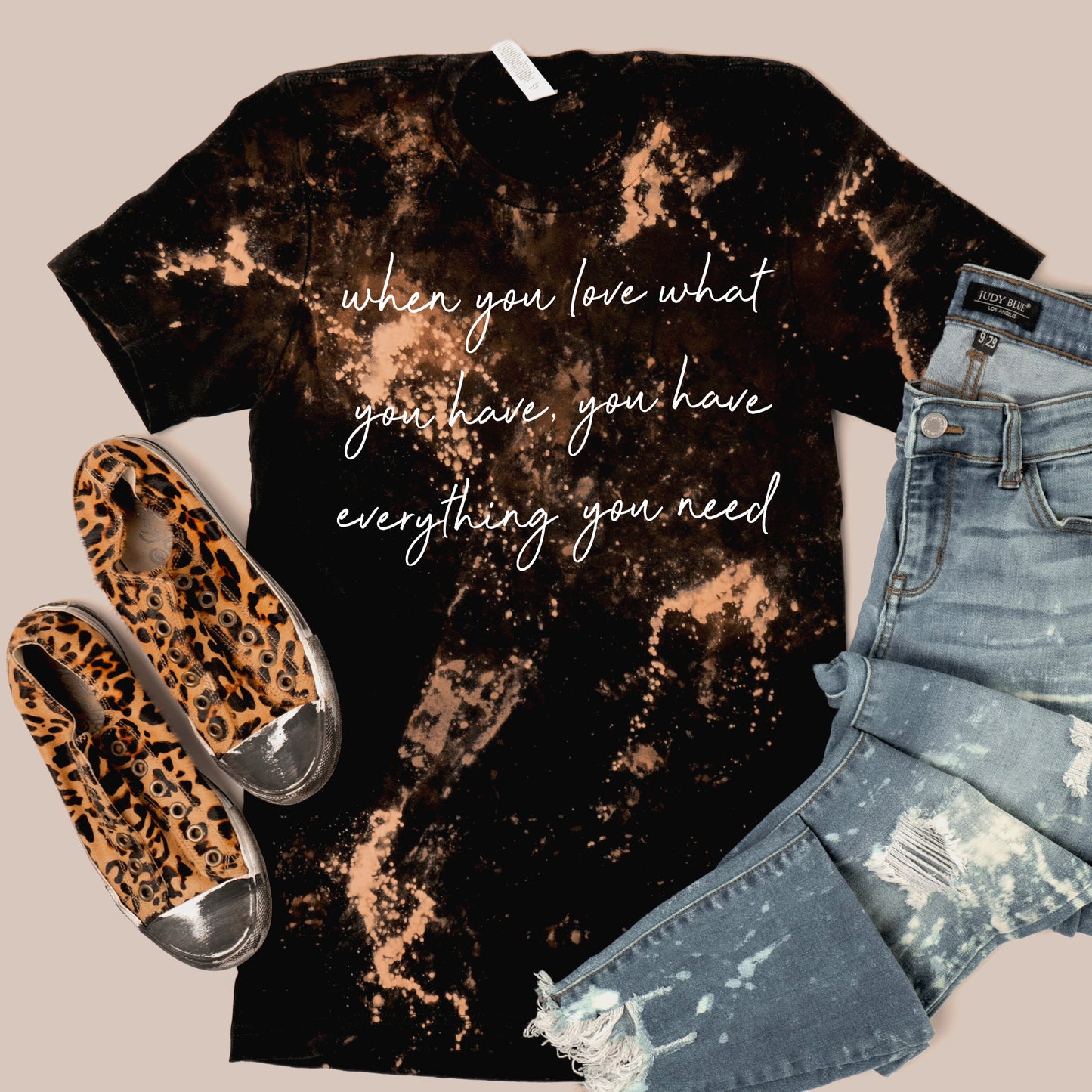 Love What You Have Bleached Graphic Tee