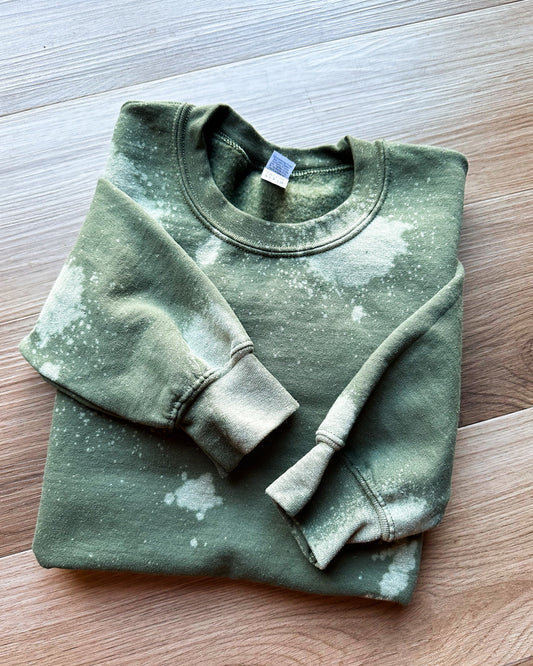 Bleached Military Green Sweatshirt