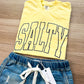 Salty Outline Comfort Colors Graphic Tee
