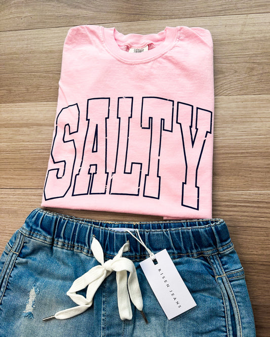 Salty Outline Comfort Colors Graphic Tee