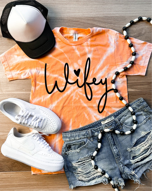 Wifey Bleached Graphic Tee