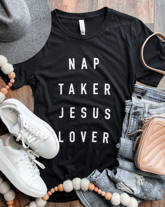 Nap Taker Jesus Lover Graphic Tee