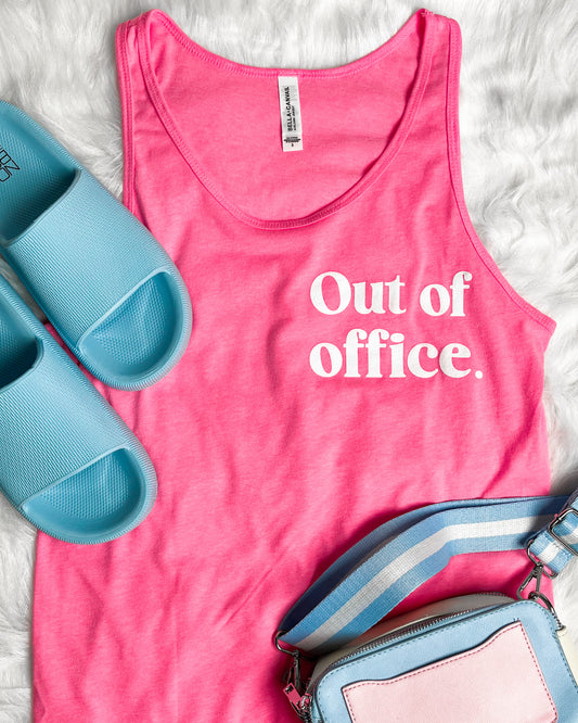 Out of Office Neon Graphic Tank