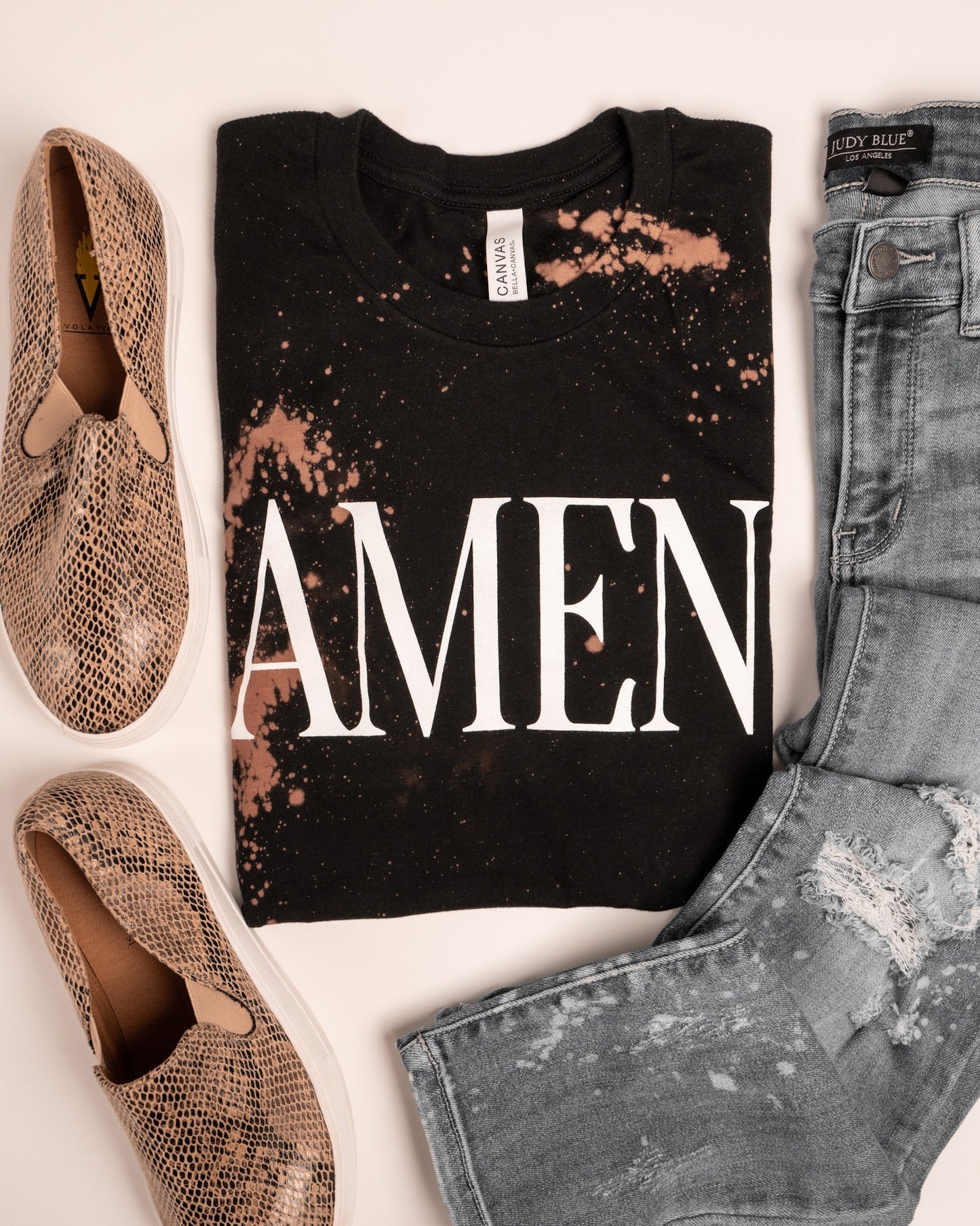 Amen Bleached Graphic Tee